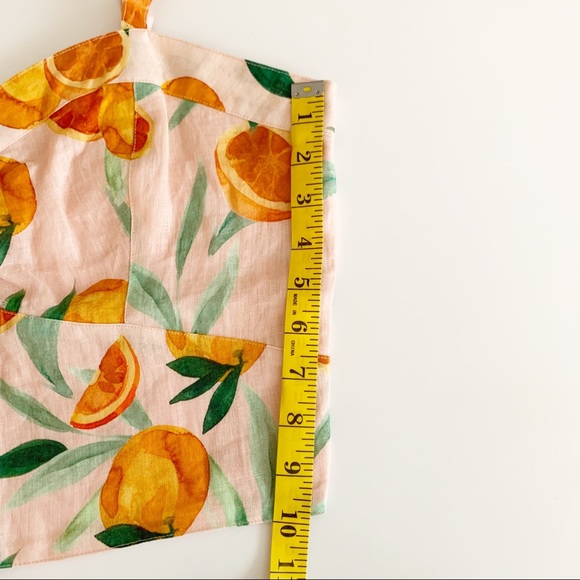 NWT Parker Linen Orange Print Crop Top - Picture 14 of 15